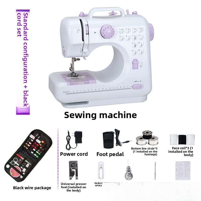 Upgraded 505A Electric Sewing Machine for Home Vintage Mini Multifunctional Overlock Capable Sewing Thick Fabrics Miniature