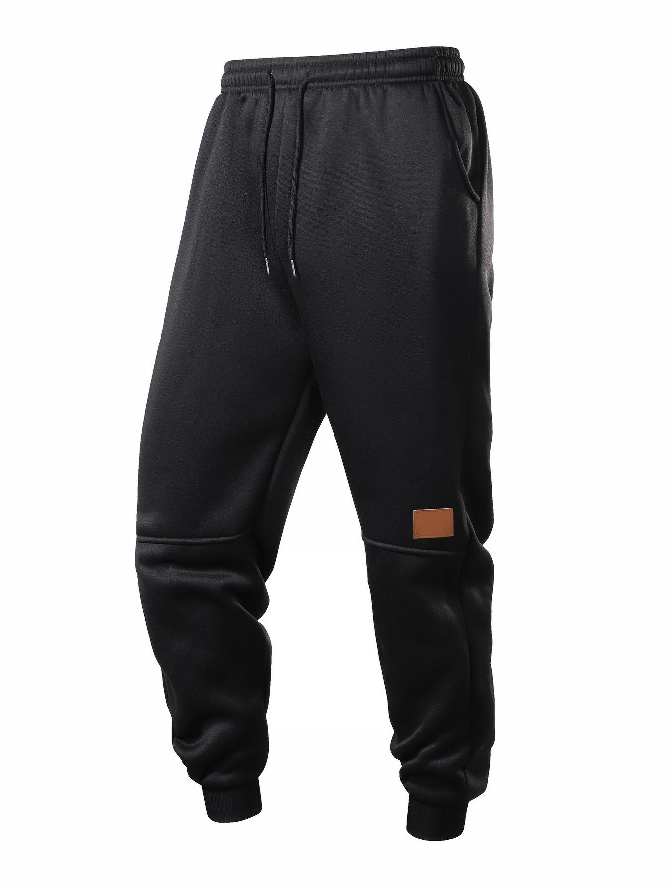 Men's sweatpants with drawstring pockets, casual and comfortable regular fit, autumn clothing, suitable for sports and fitness, daily wear men's clothing