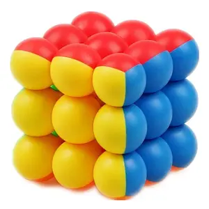 YongJun Round Ball Maple Leaf Ball Magic Cubes Professional 3x3x3 Idea Magic Cube Twist Puzzle Cubo Magico Toys Gifts For Kids