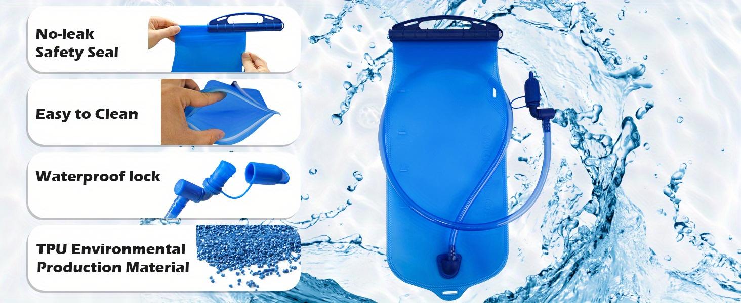 2 Pack Hydration Backpack Pack with 2L Hydration Bladder, Lightweight Breathable Water Backpack with 3 Layer Pockets, Reinforced Shoulder Straps