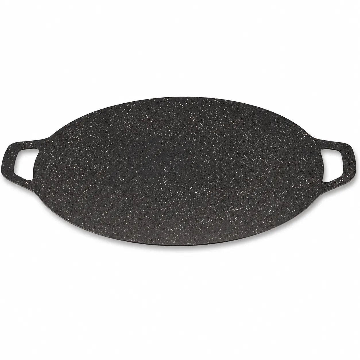 9.4" Korean Style BBQ Grill Pan – Nonstick Iron Griddle Plate with Dual Handles for Indoor & Outdoor Cooking, Camping, Steak, Seafood & Breakfast