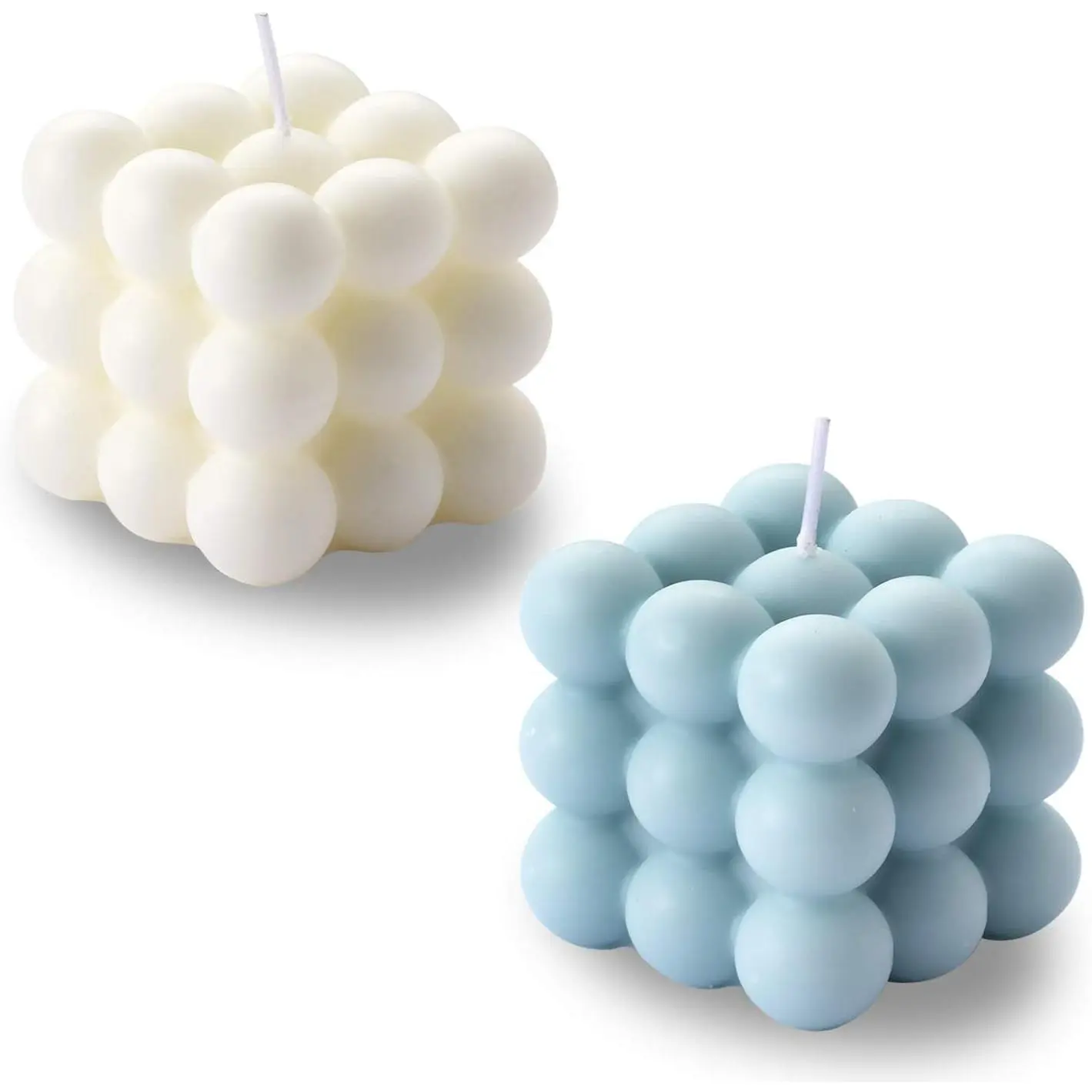 Bubble Candle Cube Soy Wax Scented Candle Set 2 Pieces Home Decor for Home Use and Gifting