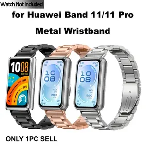High-End Metal Strap for Huawei Band 11/11 Pro, Stainless Steel Wristband for Huawei Band 11 NFC, Durable and Stylish Accessory