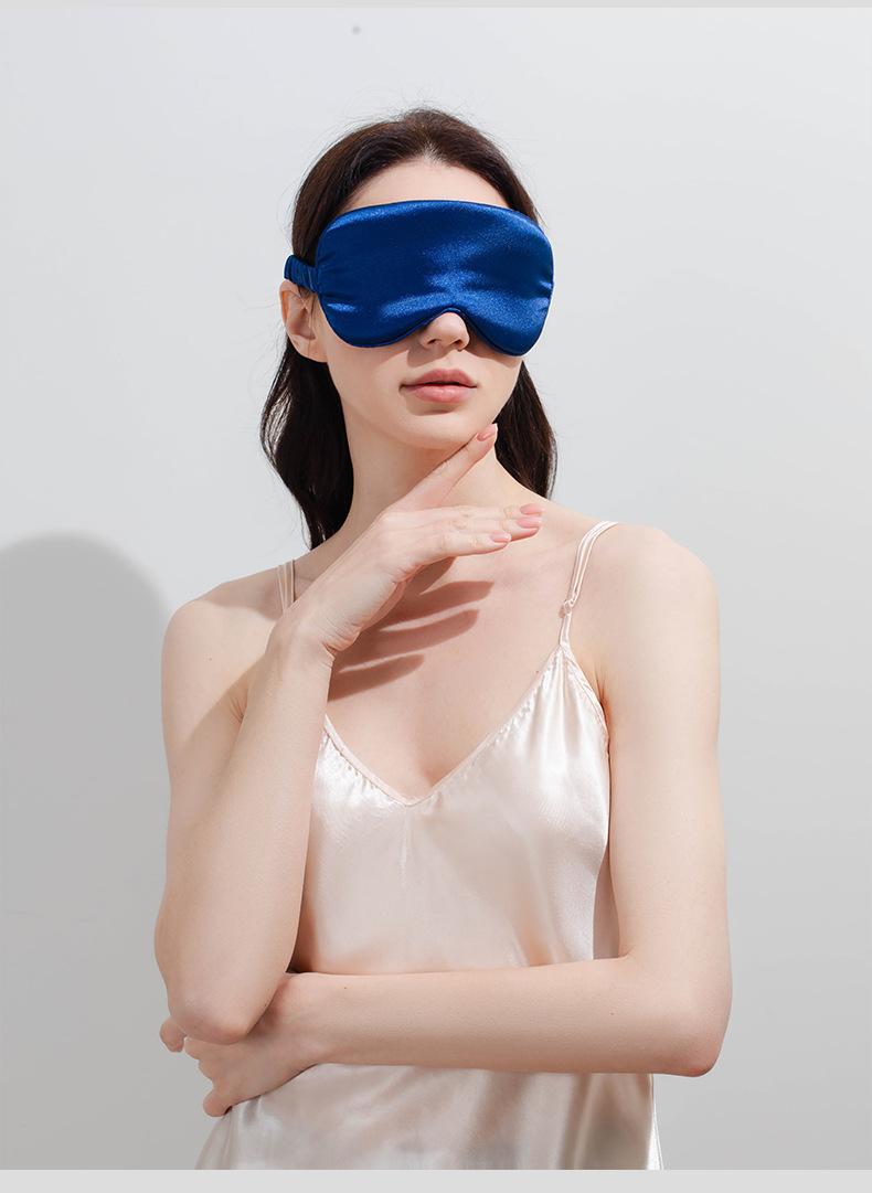 Simulated Silk Eye Mask Sleep Light Blocking Soft Breathable Unisex Lunch Break Relieve Eye Fatigue Non-Tightening Non-Pressing Sleep Aid