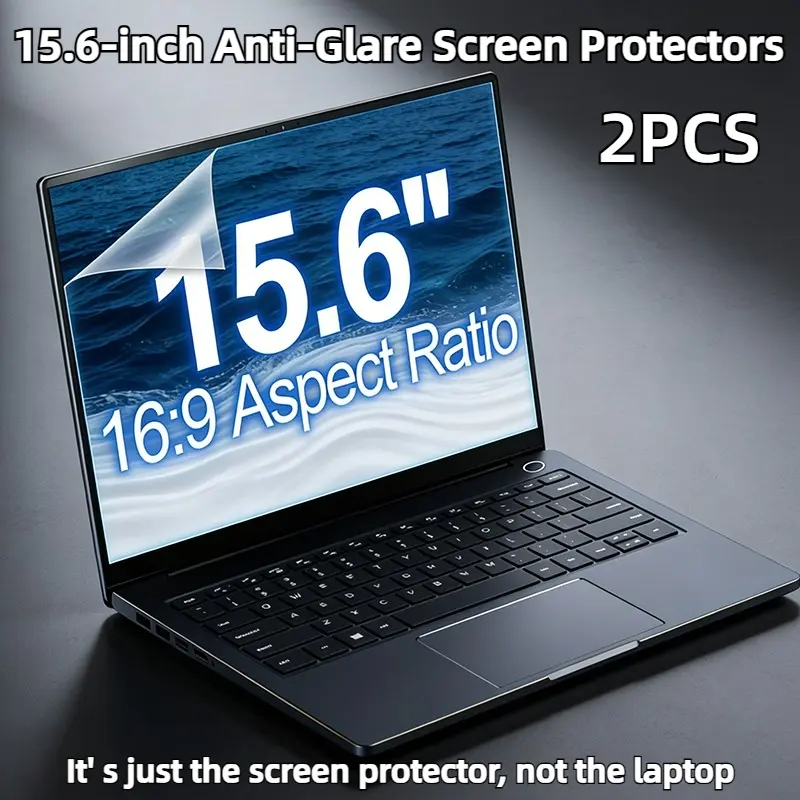 [2 Pack] 15.6 Inch Laptop Screen Protector, Premium Anti Blue Light Glare Filter, 9H Hardness Scratch Resistant HD Clear Bubble Free Easy Install for 15.6" Notebook Monitor
