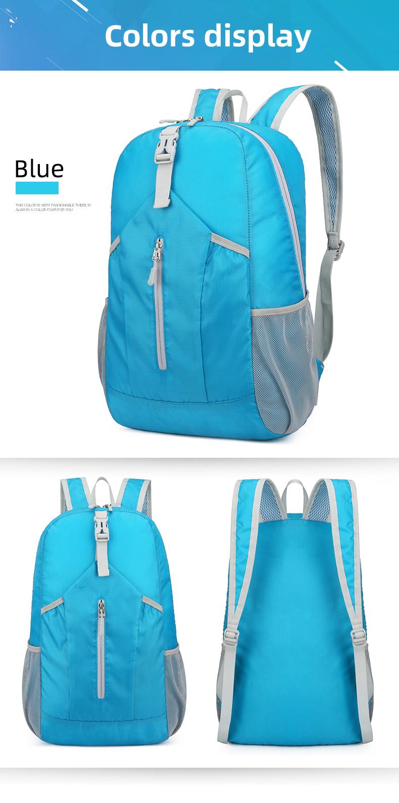 21L Ultra-Light Waterproof Nylon Backpack with Adjustable Straps - Foldable, Large Capacity, Portable for Hiking, Cycling, Fishing, Camping, Yoga & Travel - Available in Black, Blue, Green, Orange, Red, Travel Backpack