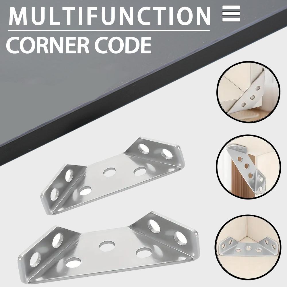 Stainless Steel Corner Bracket, Multi-function Corner Rack, Three Side Fixed Corner Rack, Cabinet Ladder Corner Rack, Laminate Rack, Furniture Connector, Hardware, Heavy Duty, Parts