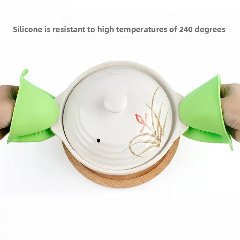 Food Grade Silicone Heat Resistant Gripper, High Temperature Resistant Oven Mitts Non Slip Anti Scald Clip, Portable Kitchen Helper For Microwave, Cooking, Baking And Hot Pot Daily Use