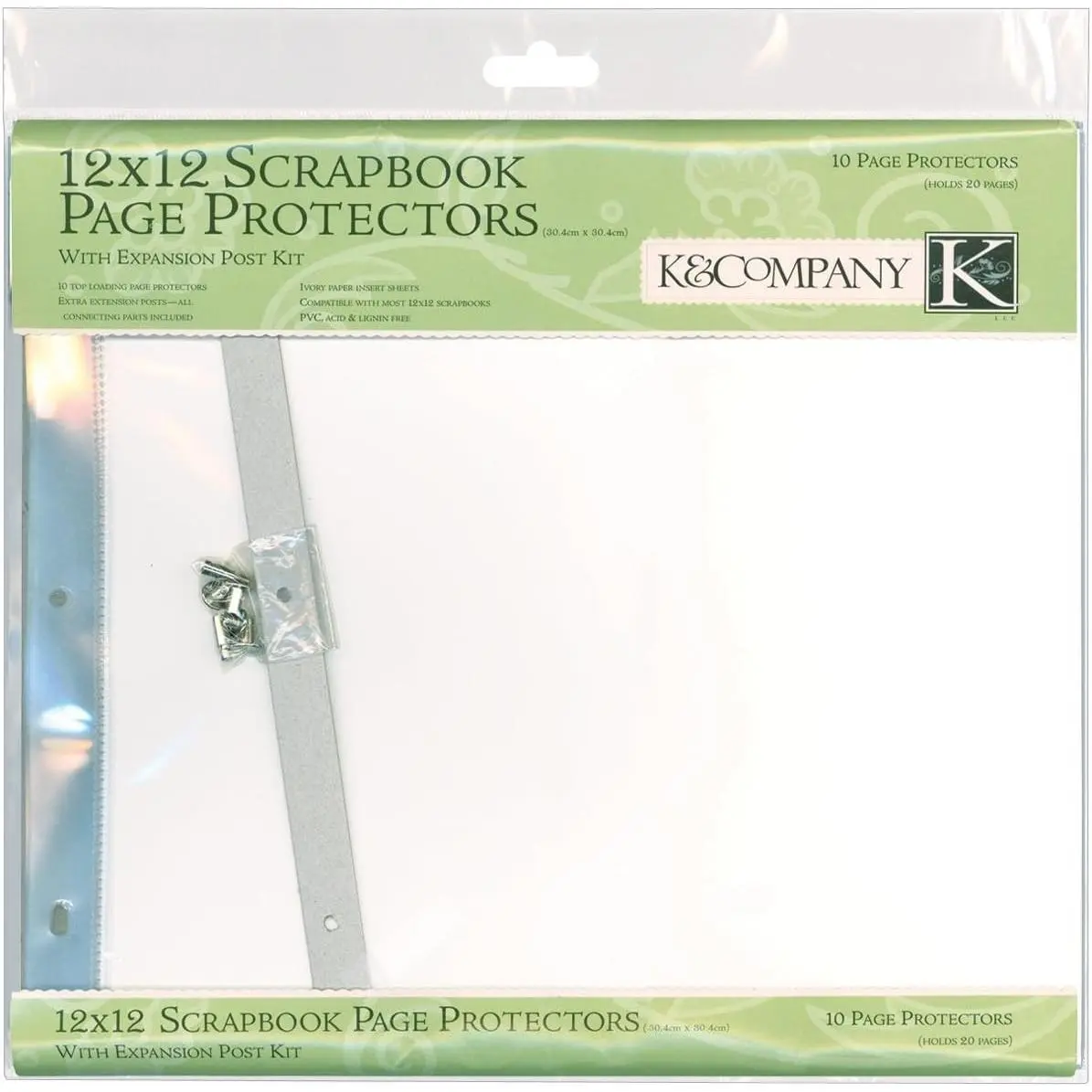 12 by 12-Inch Post Bound Page Protectors Drawing Pad, 10 Pack