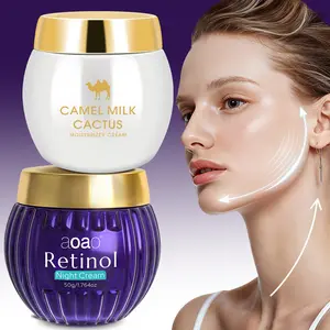 2pcs Face Care Set, 130g Camel Milk Day Cream + 50g Retinol Night Cream, Long-Lasting Hydration, Lightweight, Easy Application