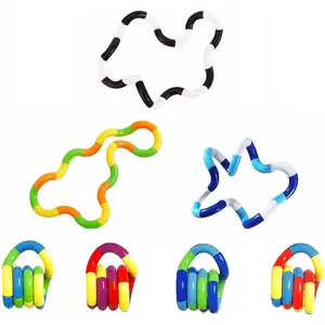 7PCS Quiet Twisty Fidget Toys – Squeeze, Twist, and Spin – Multicolored Sensory Toys for Kids and Adults, Stress Relief Toys & Educational Tools for Classroom, Alternative Giftsfidget toys
