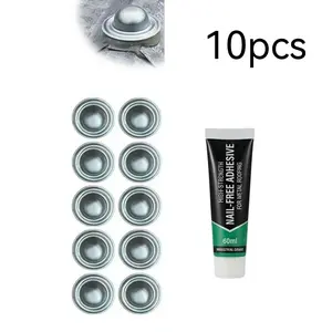 10pcs Metal Roof Screw Caps, Galvalume Screw Cover Caps, Rustproof & Waterproof Roofing ScrewCaps, Seal Over Existing Screws Heads to Prevent Leaks, for Metal Roof Siding Barn Shed RV Outdoor Use