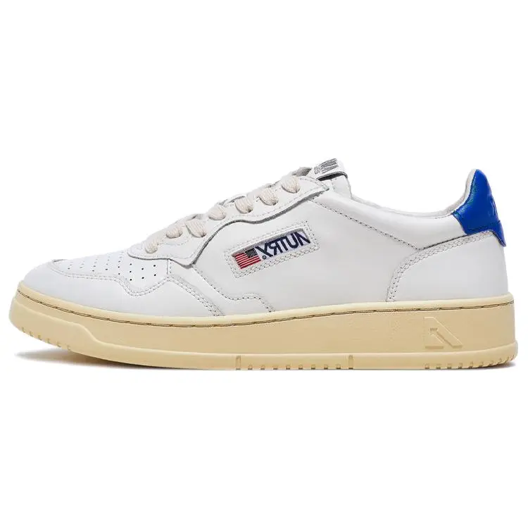 AUTRY Women's Casual Fashion White and Blue Sneakers - Walking Shoes, Trainer Footwear, Official House White Maison Mihara Trending Flats