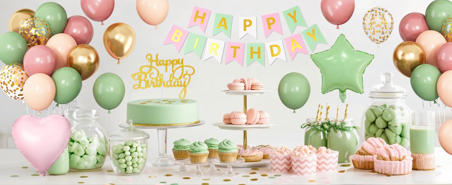 50th Birthday Decorations for Women Men,50th Birthday Balloons Brown Gold Sand White Number 50 Balloons Happy Birthday Banner with Cake Toppers for 50th Party Decorations