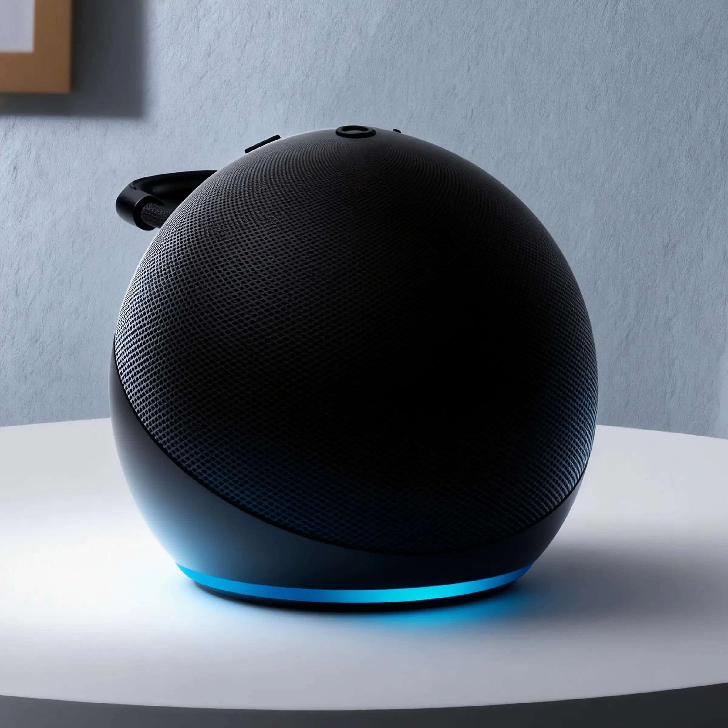 Fifth Generation Alexa Dot Smart Speaker, Bluetooth-compatible Stereo Sound, USB PD Charging, Table Mount Design, Portable Base Included