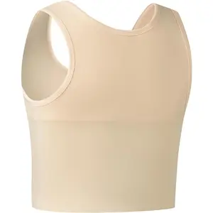 Women Transgender Tomboy FTM Pull On Closure Elastic Chest Binder Pullover Tank Top