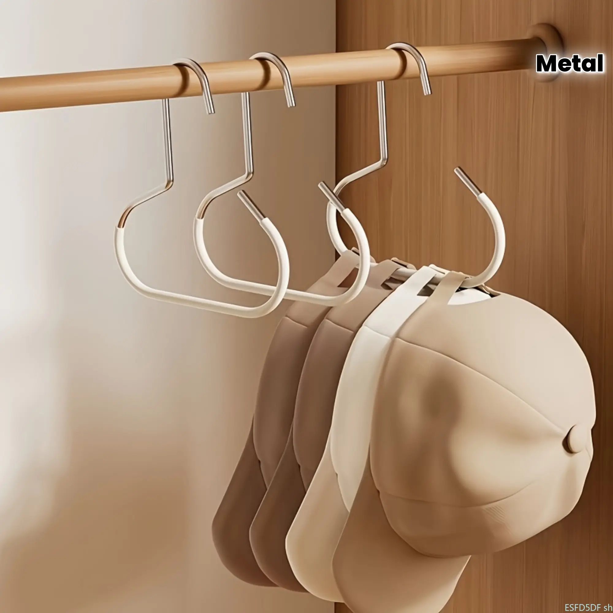 2 simple hat storage hooks, metal material is used for scarf finishing, belt finishing, bra storage, and bag storage. foldable purse connector