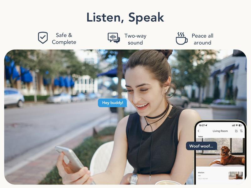 GNCC Indoor Security Camera with 2.4G WiFi, Full HD 1080P, AI Motion Detection, Sound Alert, 2-Way Audio, Night Vision, Cloud & SD Card Storage – Works with Alexa, Google Home for Home Surveillance, Baby/Pet Monitor