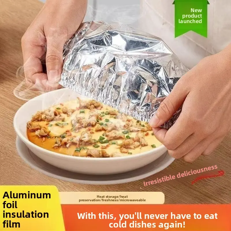 Kitchen Thermal Cover Food-Grade Aluminum Foil Insulated Dish Cover Dustcover Washable Reusable Dustproof Heat Retention Food Preservation Cover For Dining Table