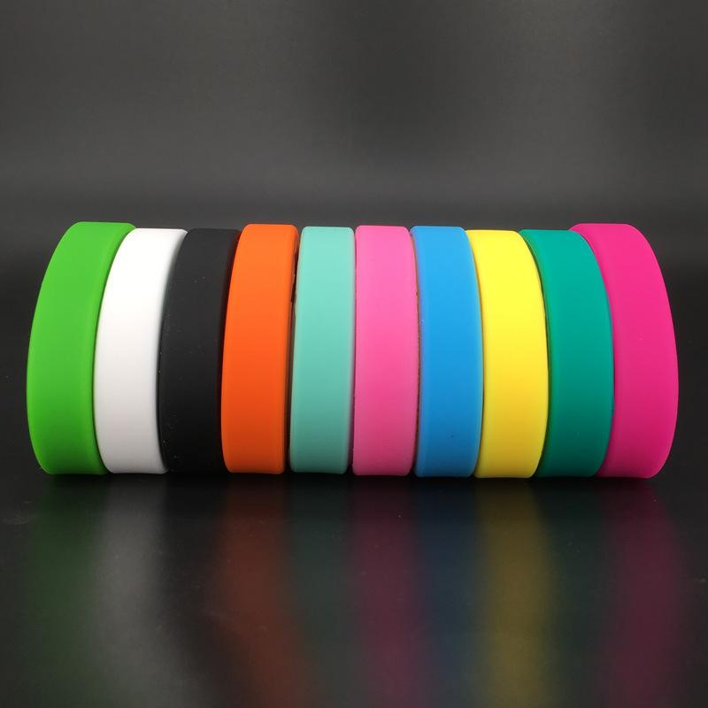 (Random Default Gift) Silicone Wristband Plain No Words Divided into Teams Identification Wristband Luminous Children's Handmade Wristband Bracelet