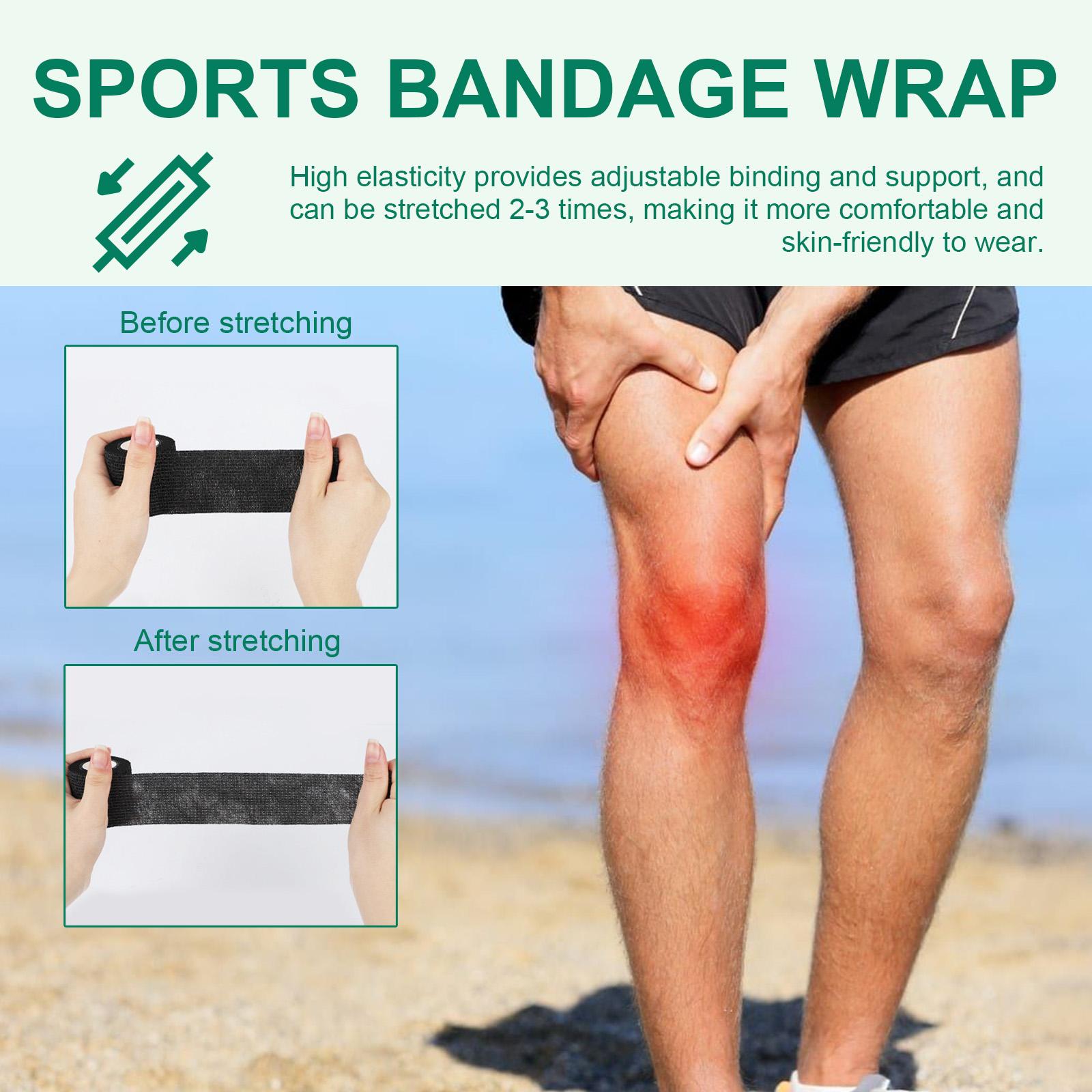 Houkea Elastic Self-Adhesive Sports Bandage Relieves Pain in Wrist, Elbow, and Knee, Waterproof Elastic Protective Bandage