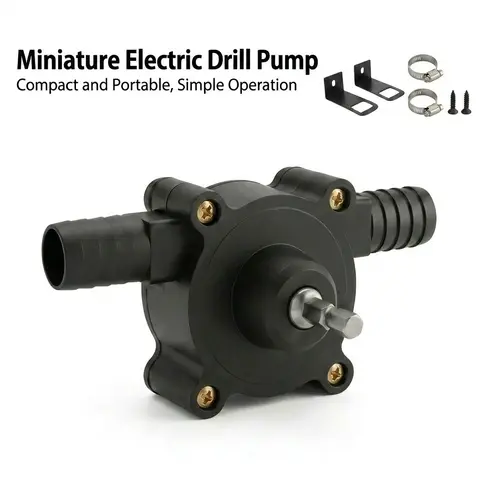 Mini Electric Drill-Operated Self-Priming Power Tool - Compact and Portable, Simple Operation, Quick Pumping for Oil, Water, Home Use - Water Pumps & Accessories - YY0