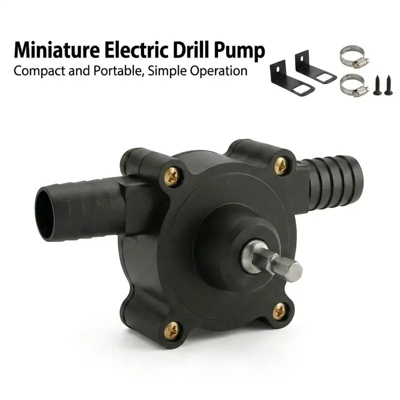 Mini Electric Drill-Operated Self-Priming Power Tool - Compact and Portable, Simple Operation, Quick Pumping for Oil, Water, Home Use - Water Pumps & Accessories - YY0