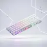 60% Compact Gasket Mounted Illuminated Mechanical Keyboard - Moon White Translucent Shell, Hot-Swappable All-White RGB, Durable Linear Switches, Soft Ethereal Glow, N-Key Rollover, Keycap Puller for Angelcore Custom Keyboard Setup, Students