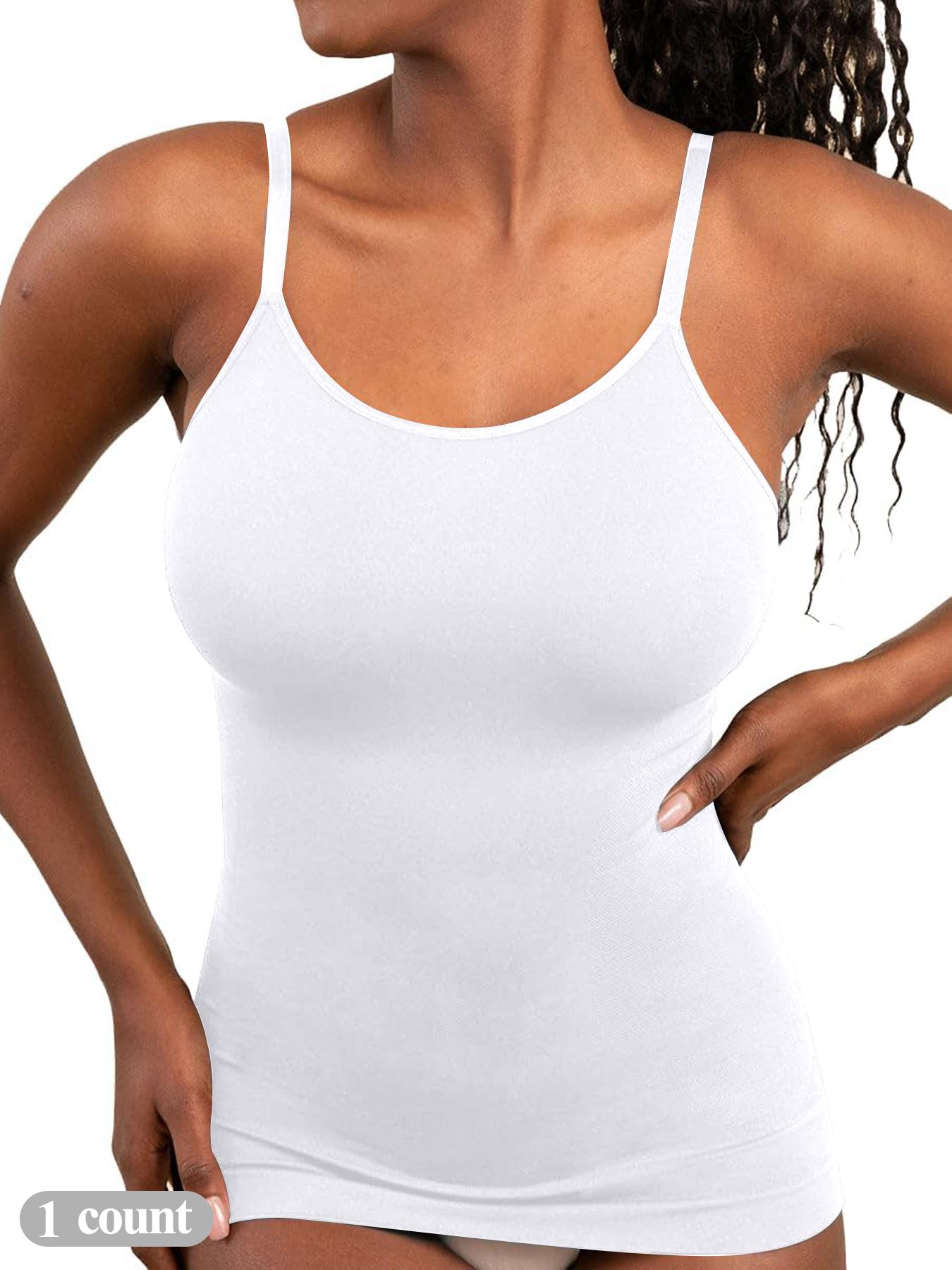 Women's Tummy Control Shapewear Tank Top, Scoop Neck Seamless Compression Camisole for Body Sculpting & Support
