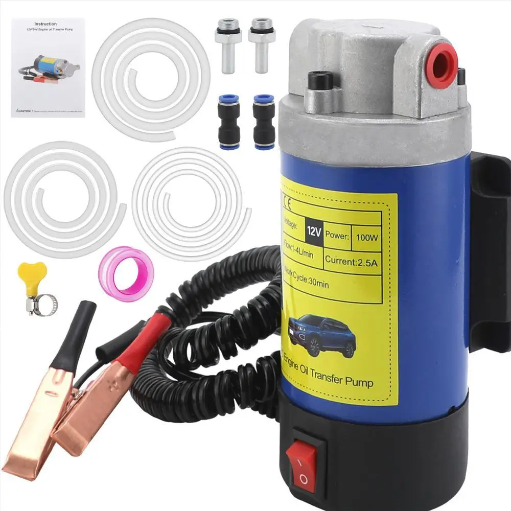 12v car portable electric oil extractor oil/crude oil transfer pump fluid suction pump fuel engine oil extractor siphon tool