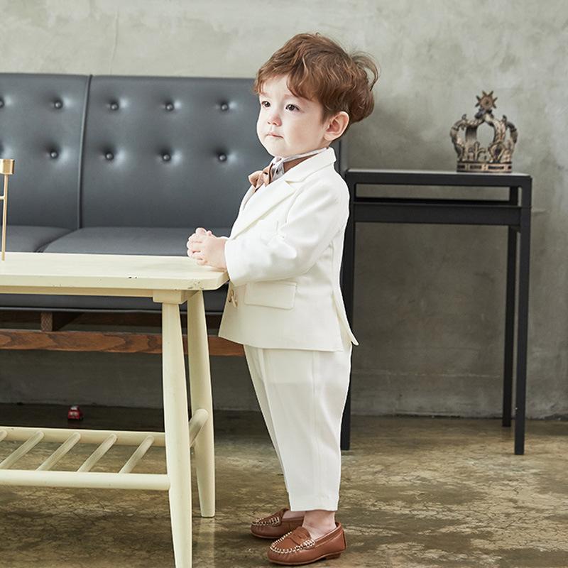 Children's Suit, White Boy Casual Handsome Little Comfortable Birthday Suit