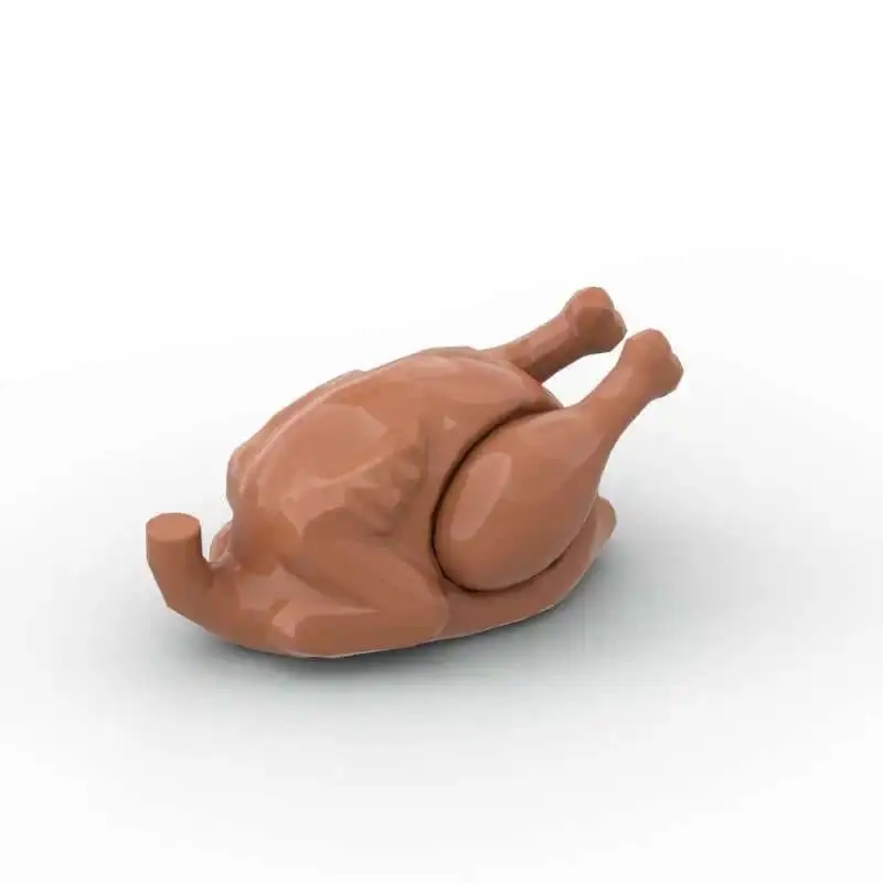Unisex MOC Roasted Chicken Leg Building Blocks Set, 1PCS 33048-33057 Bricks & Parts, Halloween Celebration Toy, Children’s Birthday Gift, Stress Relief Classic Novelty Toy