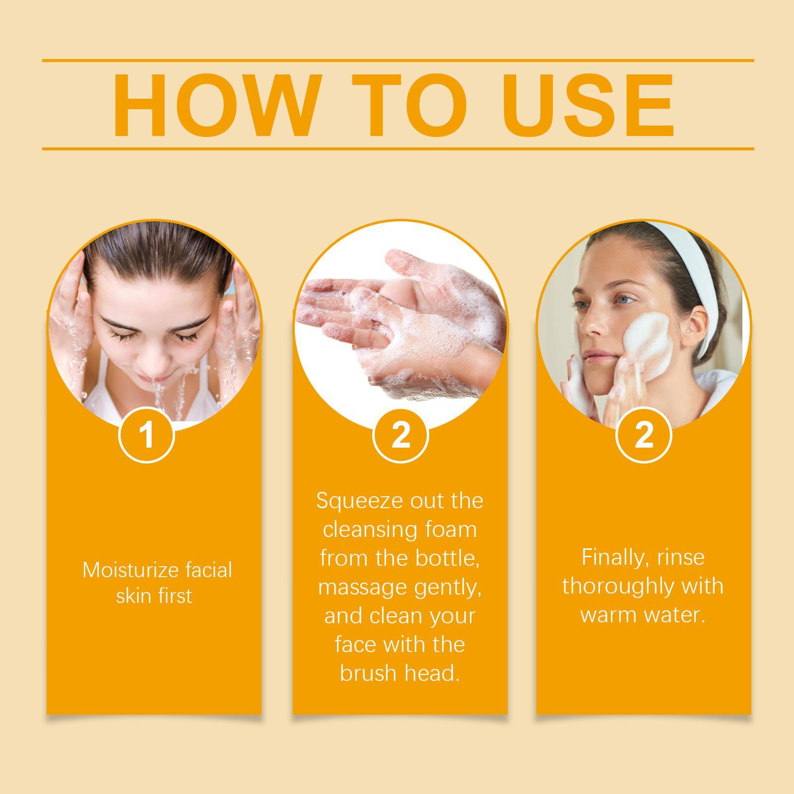 Turmeric Facial Cleanser, 6 Counts/set Gentle Moisturizing Facial Cleanser, Facial Skin Care Product for All Skin Types, Facial Wash