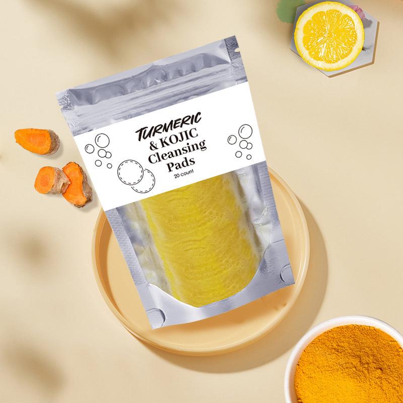 Turmeric & Kojic Facial Cleansing Set, 3 Counts/set Turmeric Cleansing Soap & Turmeric Cleansing Milk & Facial Cleansing Pads, Facial Skin Care Kit, Turmeric Facial Wash