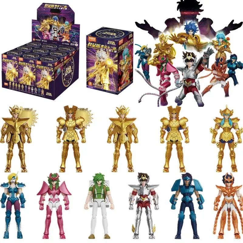 BLOKEES Original Saint Seiya GALAXY VERSION V04 Gold Zodiac V02 Virgo SHAKA Gemini SAGA Pisces Assembly Action Figure Toy Gift