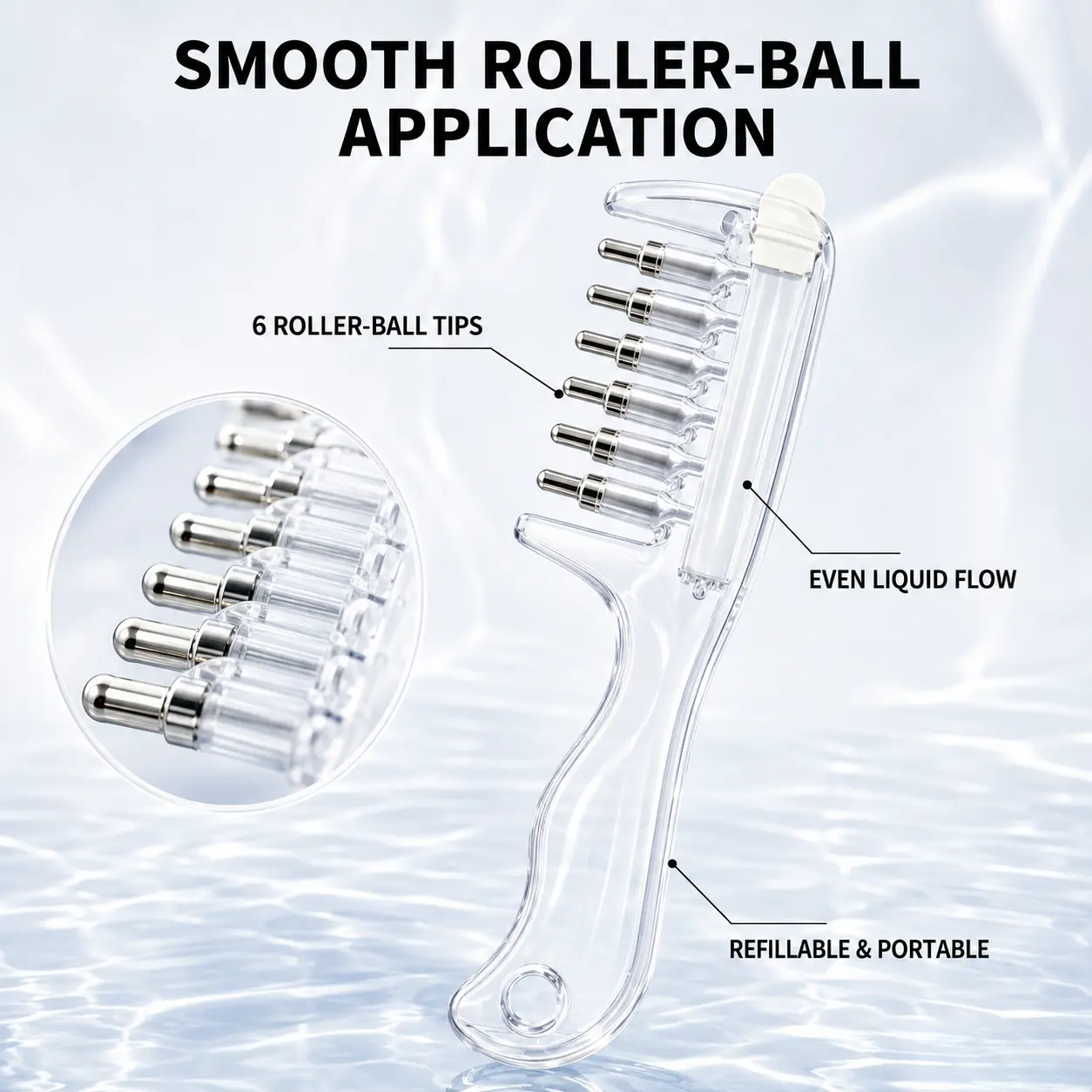 Scalp Liquid Applicator Comb, Refillable Hair Root Oil Massage Comb for Hair Care Treatment-YY1