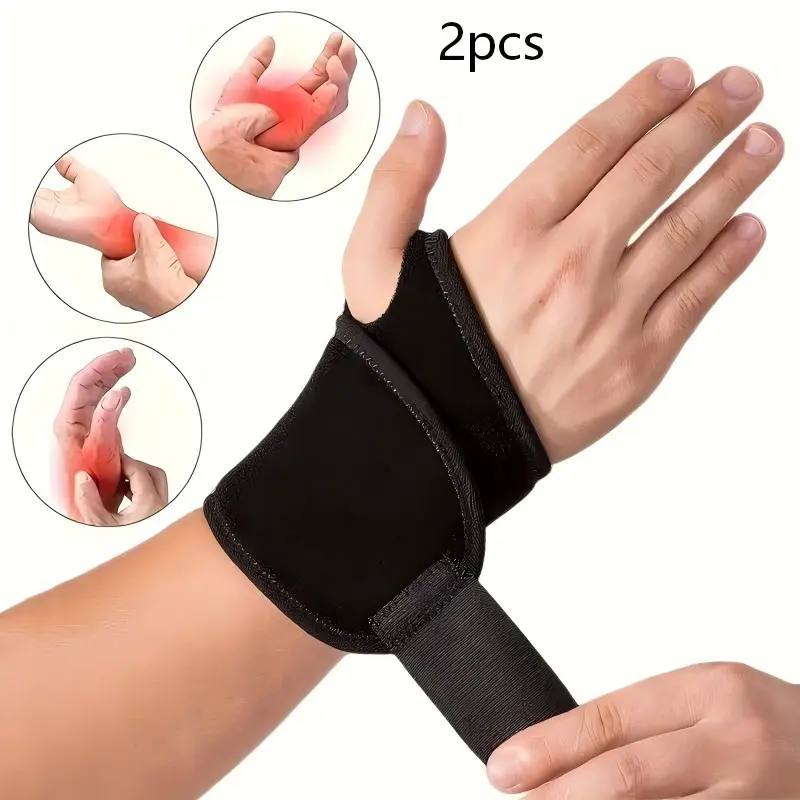 2pcs Ultra-Thin Elastic Breathable Wristbands, Adjustable Fine Strap, Ergonomic Support, Ideal for Typing, Sports, Unisex, All-Day Wear