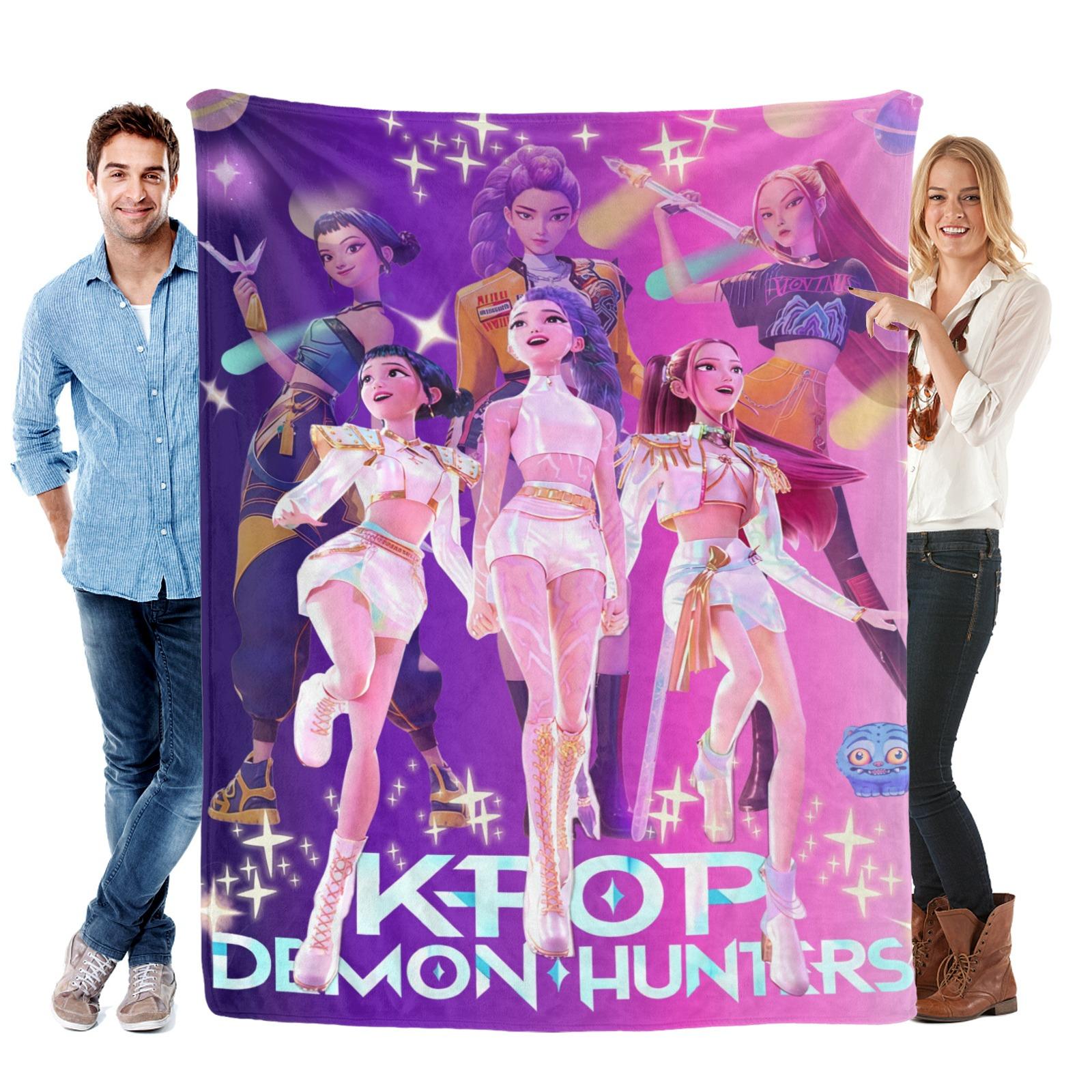 Kpop Devil Hunter Anime Plush Blanket, A Warm Nap Blanket,Suitable for Sofas, Beds, and Lounge Chairs, Suitable for All Seasons, and A Christmas Gift for Family and Friends.Mira Rumi Joey Blanket, Cozy Kpop Fangirl Gift Kpop Devil Hunter Anime Plush Blanket, A Warm Nap Blanket,Suitable for Sofas, Beds, and Lounge Chairs, Suitable for All Seasons, and A Christmas Gift for Family and Friends.Mira Rumi Joey Blanket, Cozy Kpop Fangirl Gift