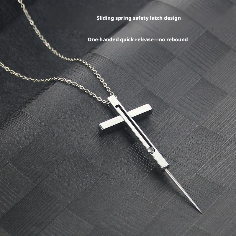 Portable Self Defense Necklace for Women Hidden Emergency Alarm Anti Attack Safety Jewelry Legal Personal Protection