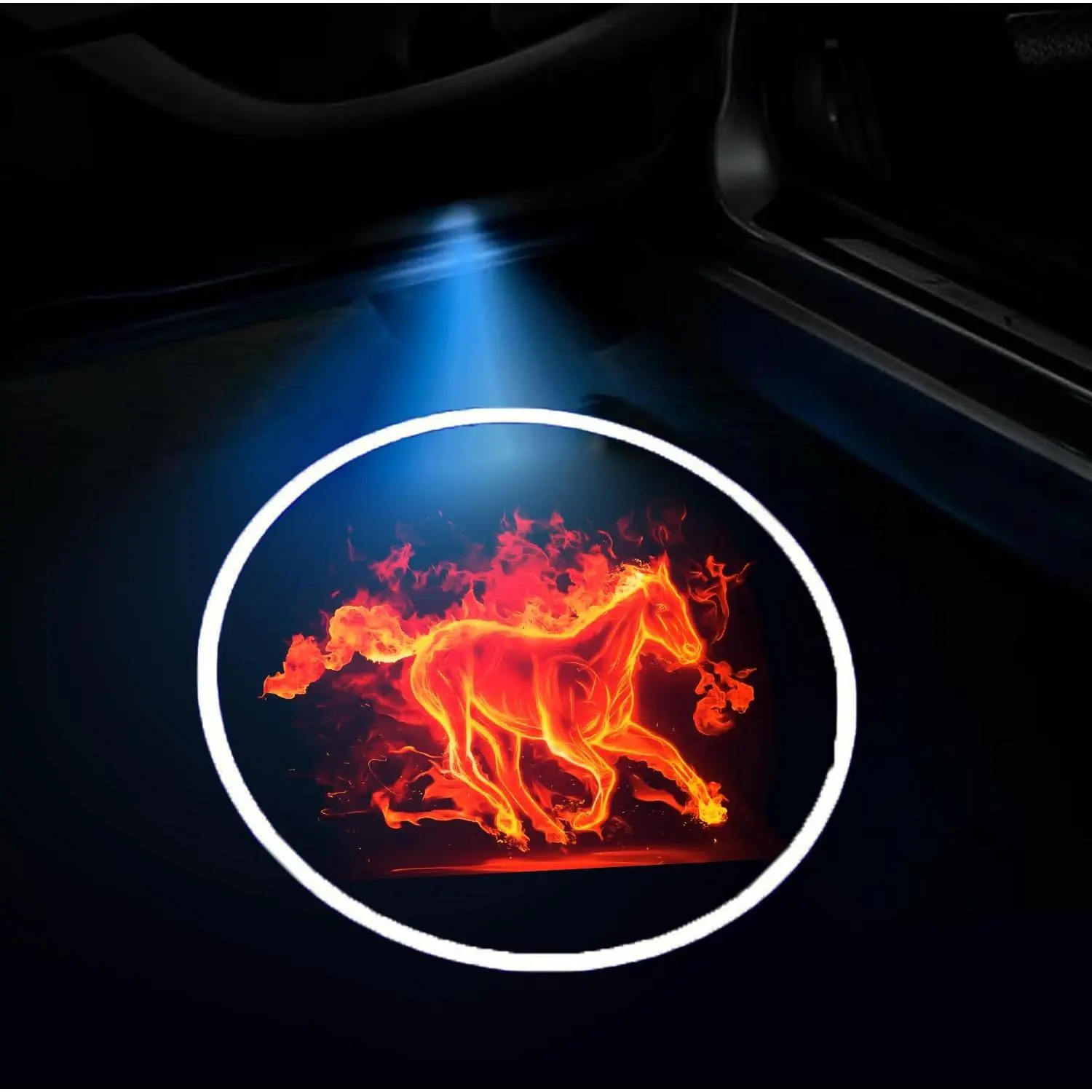2Packs Car Door Lights Car Door Shadow Lights Projector Welcome Courtesy Lights (b-bluered)
