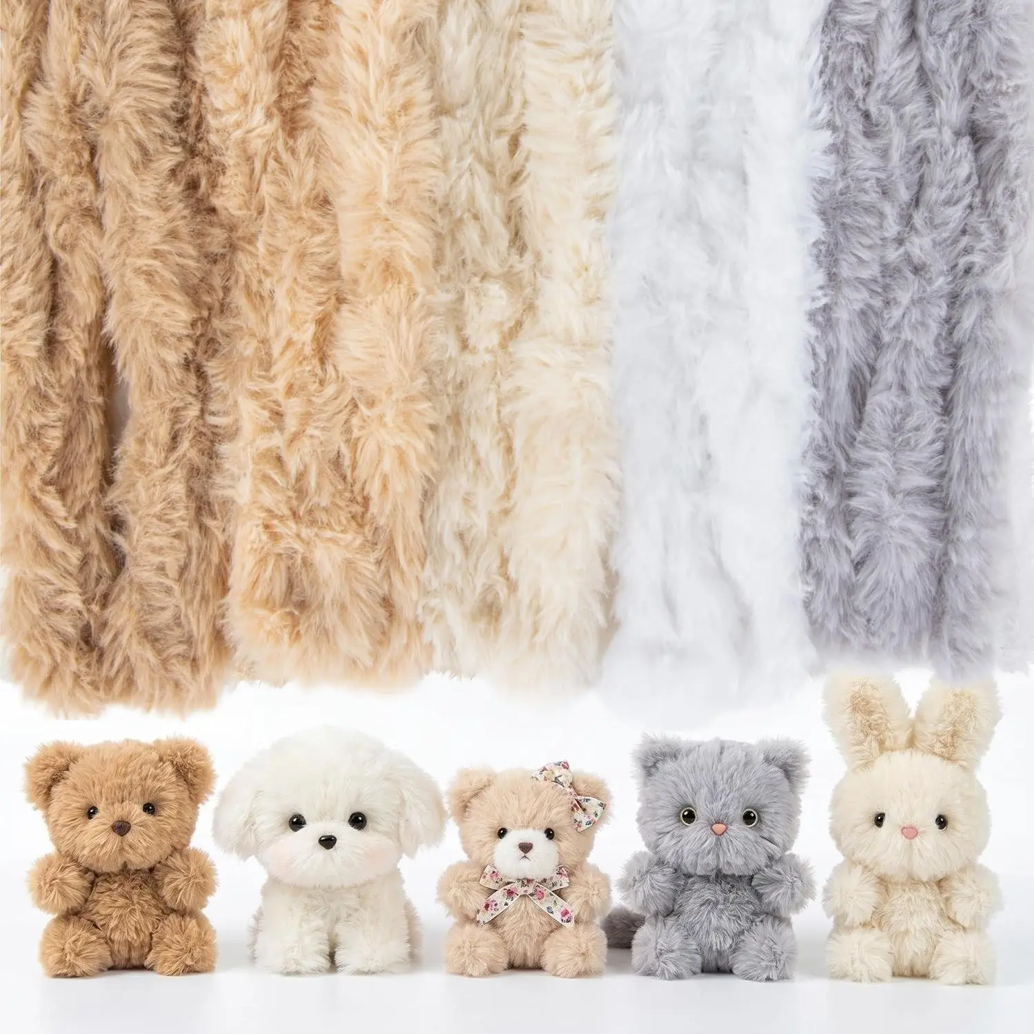 36 Pcs Thick Fur Pipe Cleaners Craft Kit, 5 Colors, Ideal for DIY Art and Handmade Craft Projects