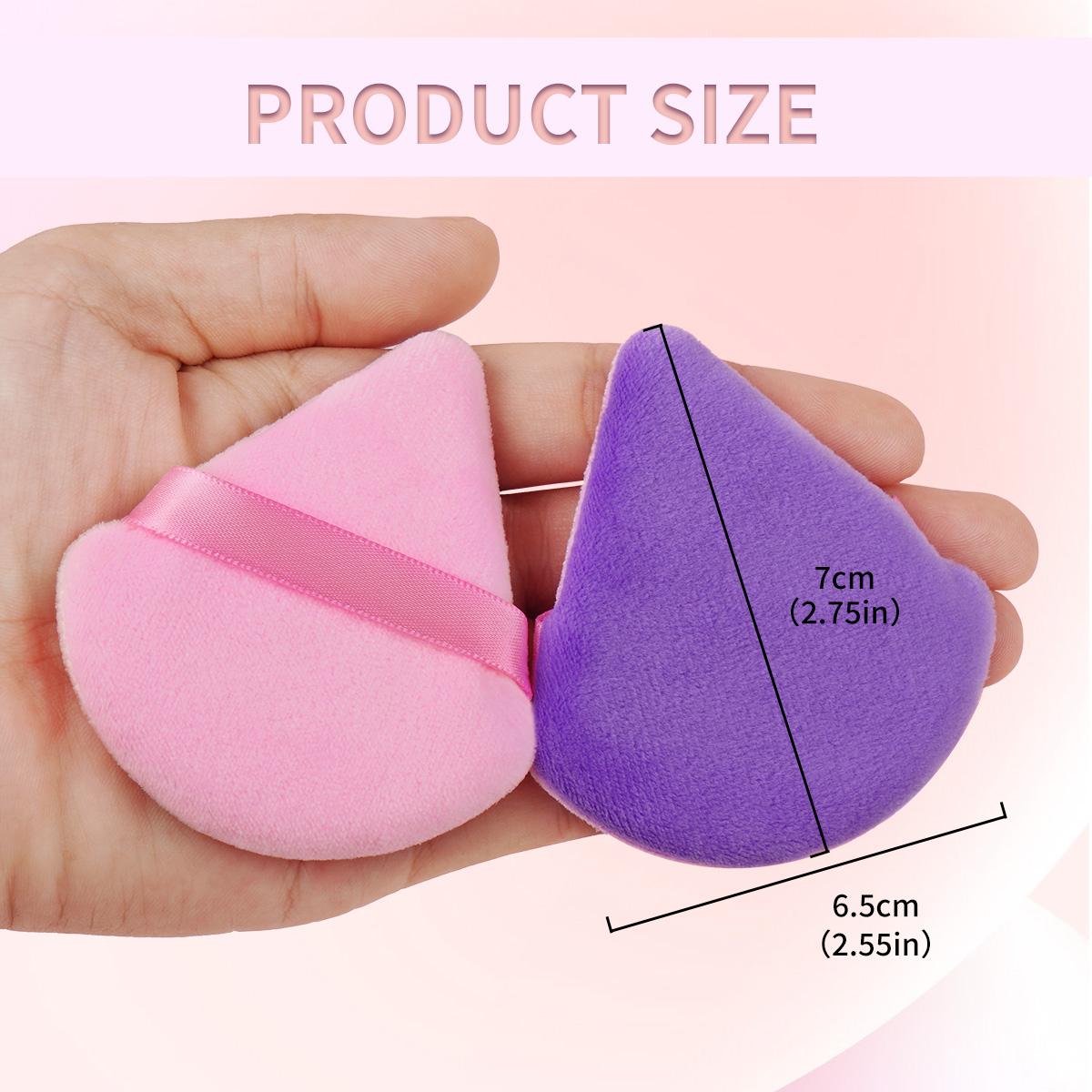 Mixed Color Triangle Powder Puff, 24pcs/set Soft Velvet Blender Puff for Liquid Foundation Cream Loose Powder, Cosmetics Blending Makeup Tool for Beauty, Blending Beauty Sponge