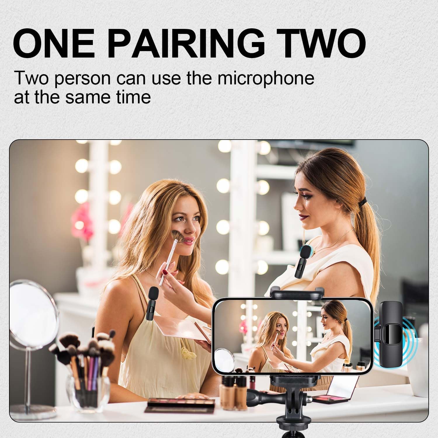 Wireless Lavalier Microphone for iPhone iPad Android Mini for Live Streaming Video Recording Outdoor Indoor Interviews YouTube TikTok Vlog wireless  microphones