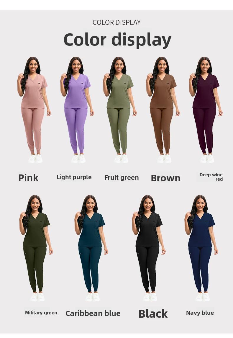 2025  Nurse Scrub Uniform Set Pet Clinic Nurse Workwear Unisex Scrub Suit Nursing Scrub Women Uniform Multi-color Workwear Men