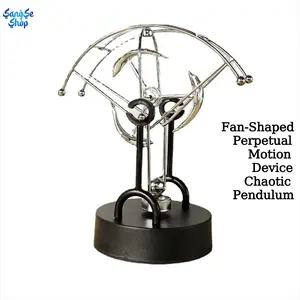 Mesmerizing Chaos Pendulum Desk Toy, Fan-Shaped Metal Kinetic Art Sculpture, Stress Relief Motion Decor for Office, Home & Classroom