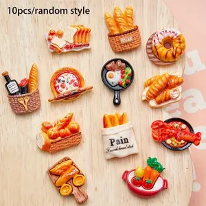 10/20pcs 3D Resin Creative Food-Shaped Fridge Magnets, Fridge Magnets Set, Realistic Kitchen Decor with Assorted Designs, Safe Oval Plastic Magnets for Refrigerator, Food-themed Magnets, Refrigerator Decorating Magnets, Refrigerator Magnets Decorative