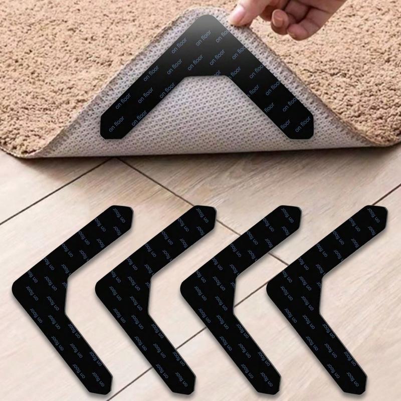 Reusable Carpet Tape, 4 Counts Non-slip Carpet Tape, Anti-slip Floor Mat Tape for Hardwood Floors, Prevent Carpet Movement