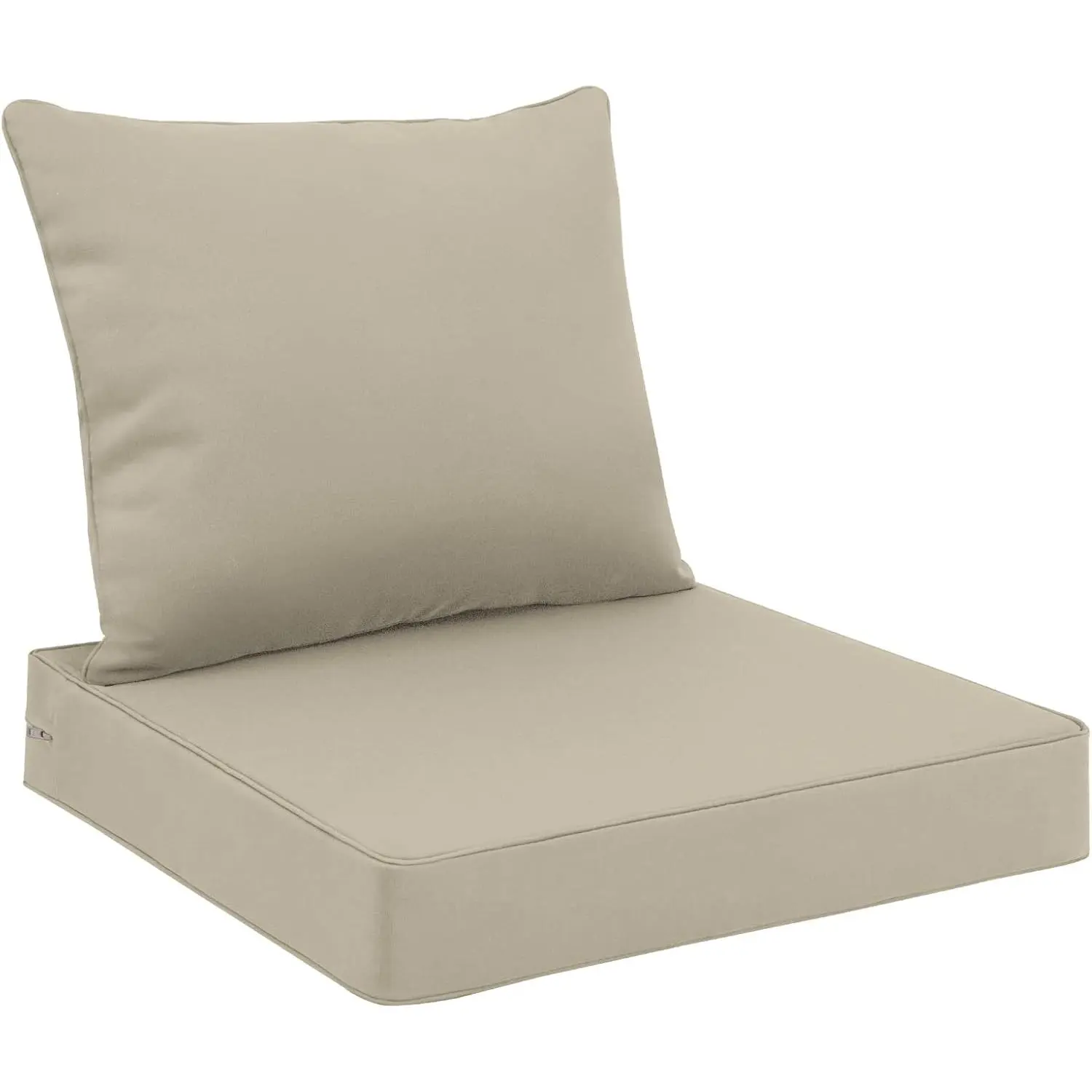 Outdoor Seat Cushion Set 22 x 24 Inch Waterproof & Fade Resistant Patio Furniture Cushions with Removable Cover Deep Seat & Back Cushion with Tie Straps for Chair Sofa Couch
