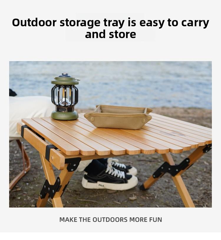 CLS camping storage tray travel storage box camping portable folding square sundries storage tray camping storage