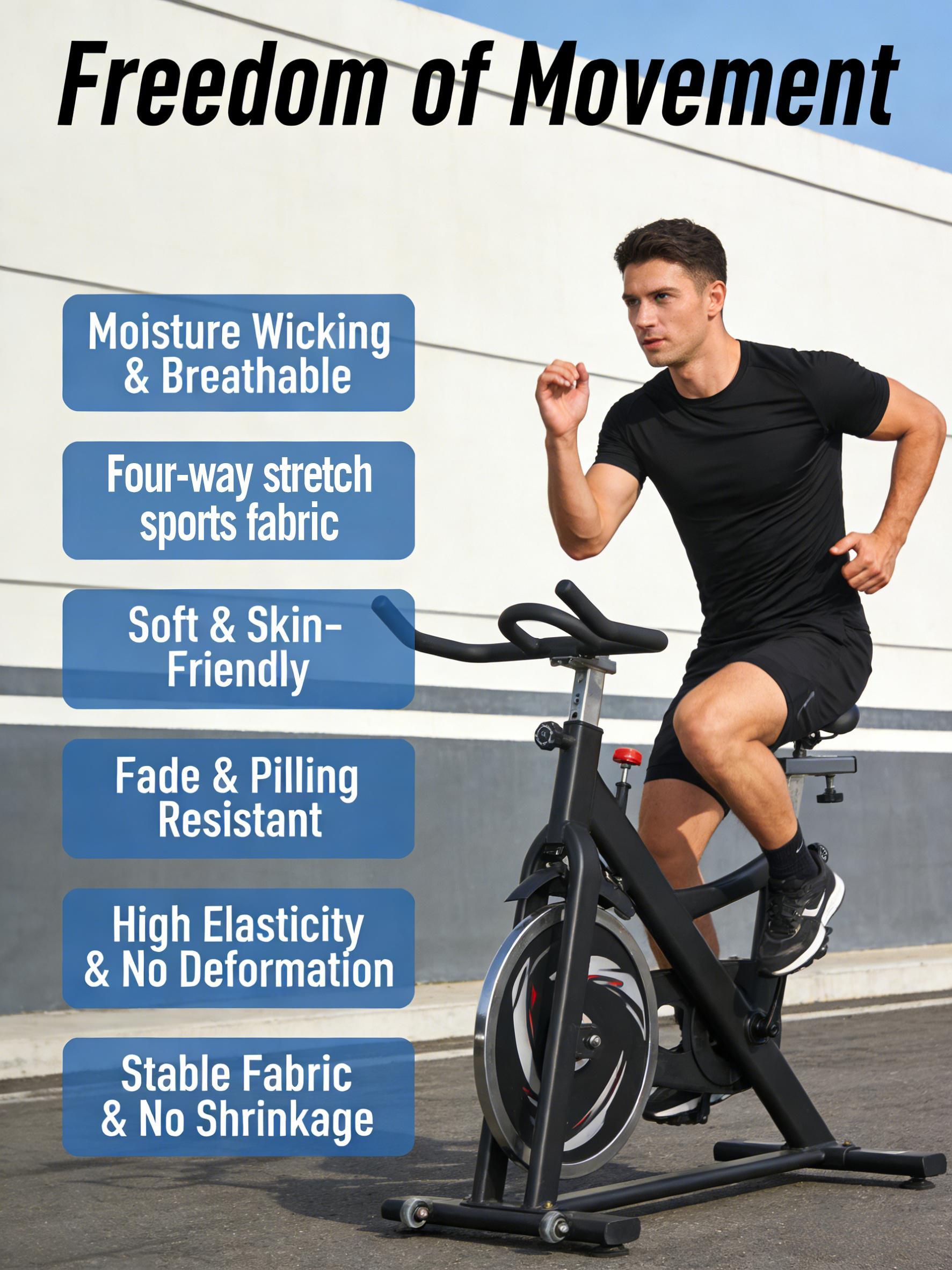 3PCS Men's Ice Silky Fiber T-Shirts | Breathable, Moisture-Wicking, High-Elasticity, Loose-Fit, Quick-Summer Sports Basic Round Neck Tees